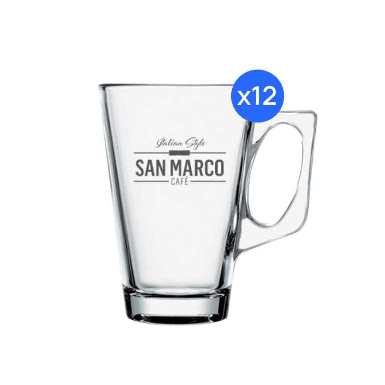 Taza Vidrio Templado Capuccino x12 250 ml