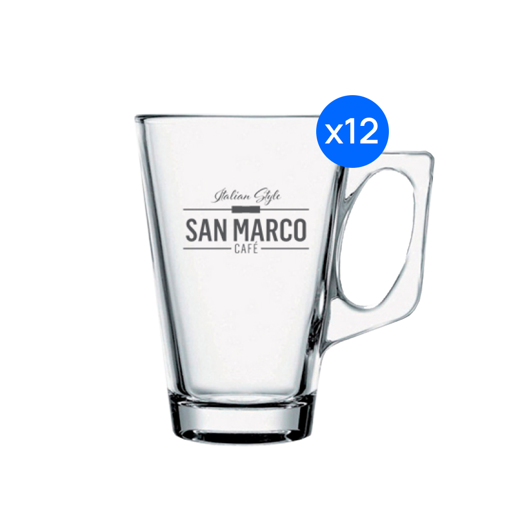 Taza Vidrio Templado Capuccino x12 250 ml
